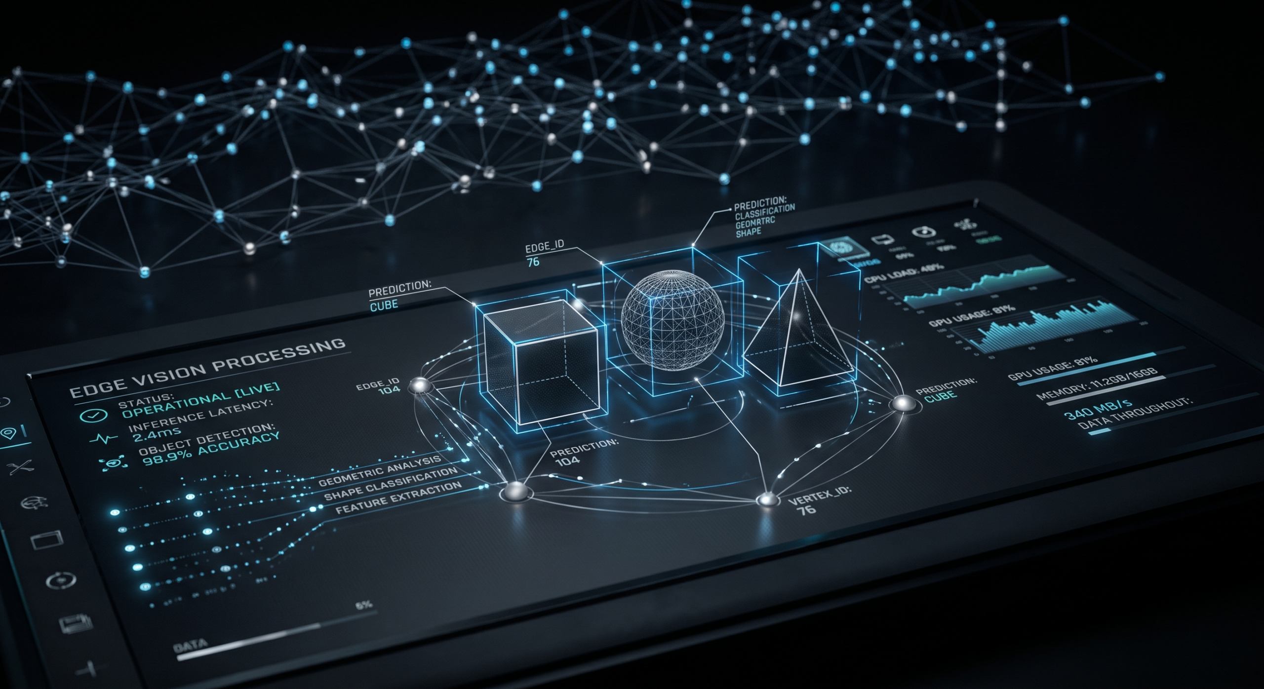 Illustratieve visualisatie van beeldanalyse en verbonden digitale systemen